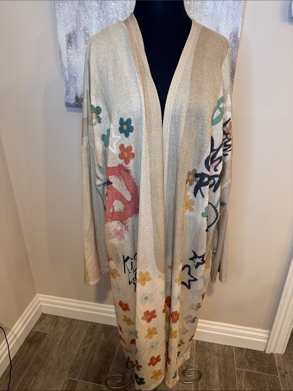 Oh Joy" Peace Kimono ONE SIZE Made in Italy